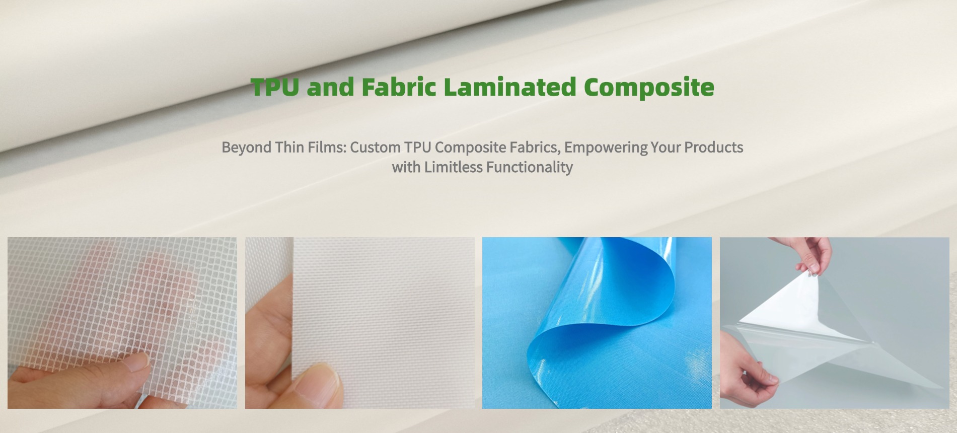 TPU laminated mesh, Oxford, and PET fabrics from GREEN TPU for strong and durable applications.