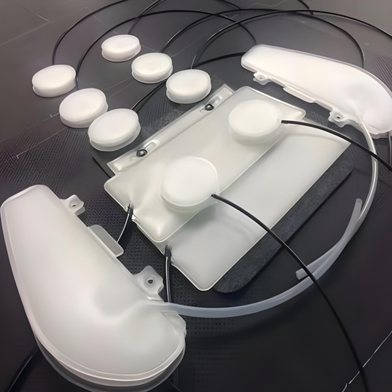 Automotive seat massage airbag made with transparent matte TPU film offering flexible durable and flame retardant material ideal for OEM production