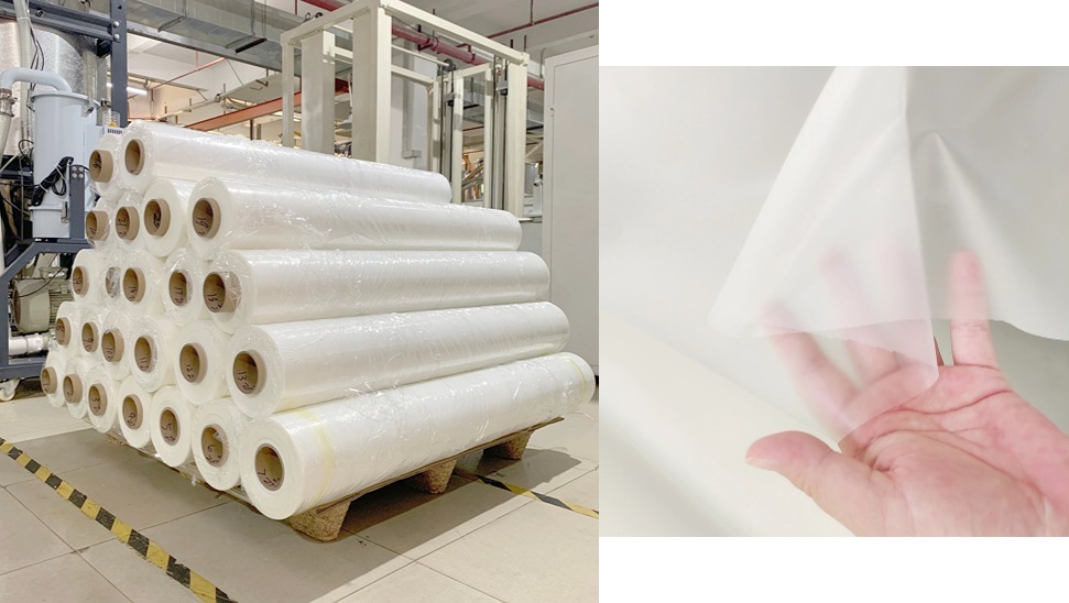 Matte TPU film roll supplied by GREEN TPU providing high quality flexible and durable material for various applications