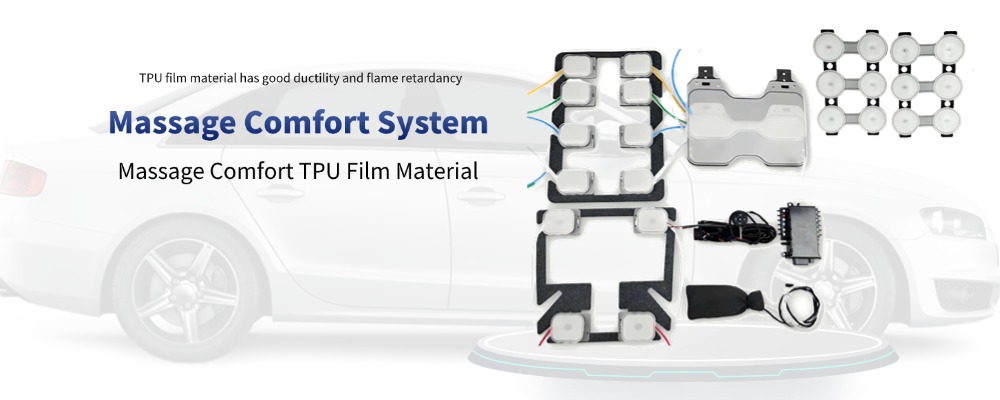 Automotive massage airbag made with high-strength TPU film