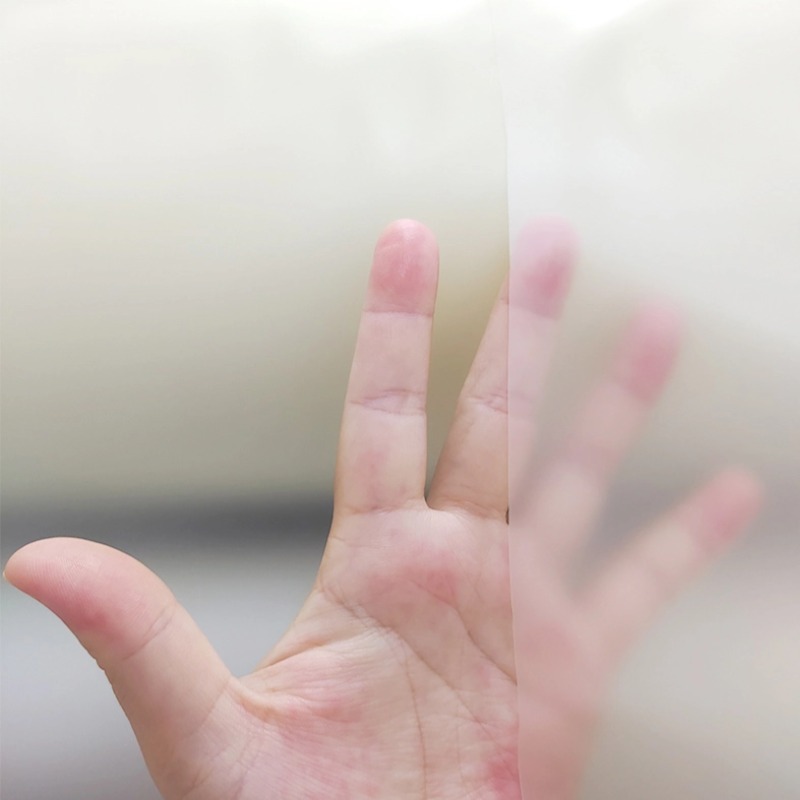 Premium matte frosted TPU film rolls with double-sided texture, ideal for massage airbags and pneumatic applications.
